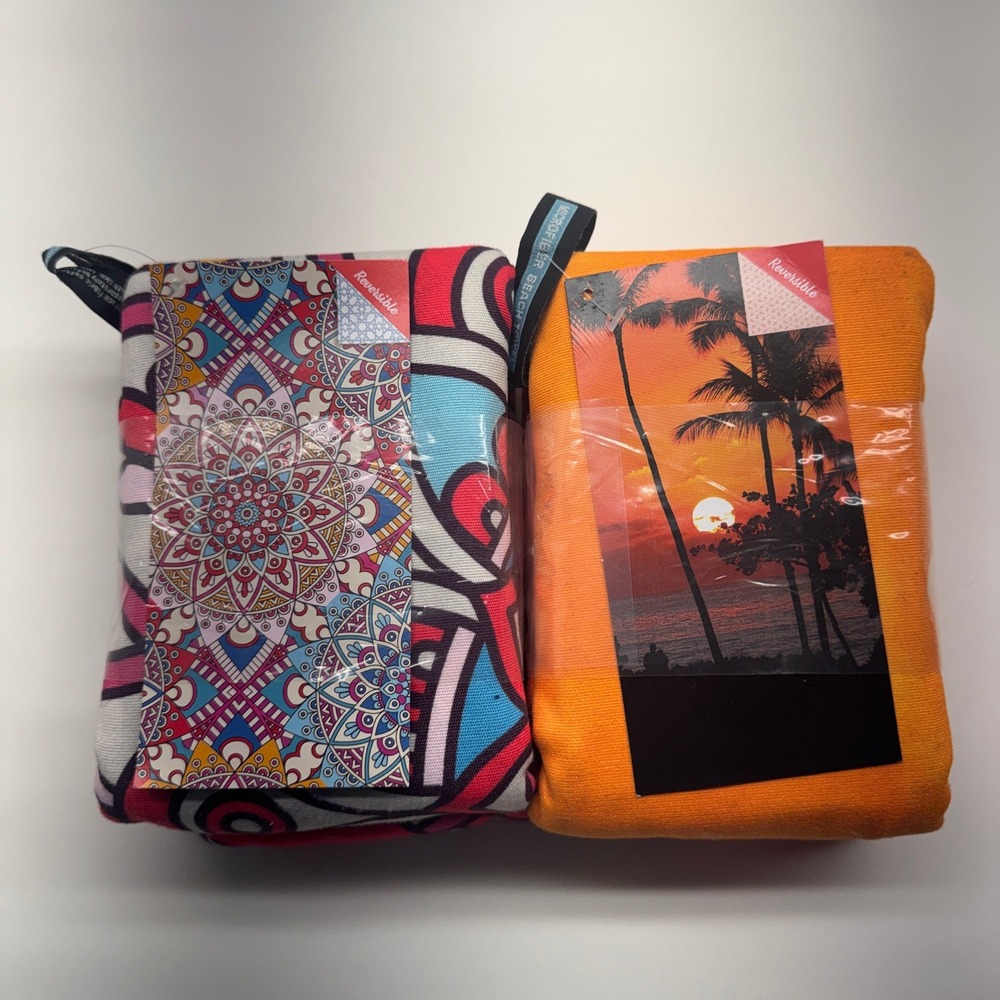 Lot of 2 Whitley Willows Microfiber Beach Towel Sunset 35x70 Quick Dry OEKO-TEX